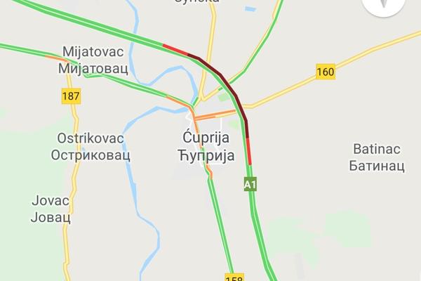 VELIKI ZASTOJ NA AUTO-PUTU KOD ĆUPRIJE: Kolona je KILOMETARSKA!