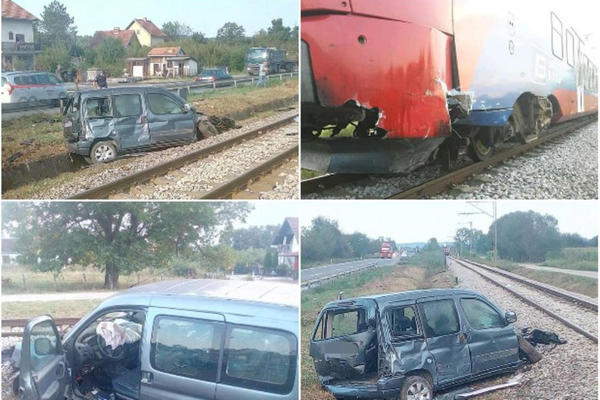 STRAVIČNA NESREĆA KOD VALJEVA! Voz smrskao automobil, urnisao ga je, ništa od njega nije OSTALO! (FOTO)