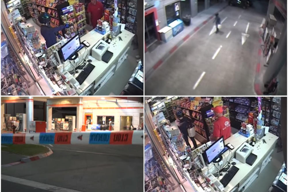 RAZBOJNIK SA KACIGOM HTEO DA OPLJAČKA PUMPU U BATAJNICI! Sve je isplanirao do DETALJA, ali je odmah PAO! (VIDEO)