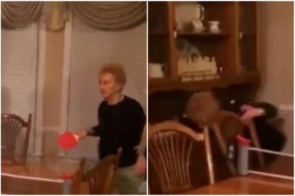 MOŽDA NE UME DA NAPRAVI ŠPAGU KAO NOVAK, ALI JE POŽRTVOVANA! Baka je igrala STONI TENIS i završila u REGALU (VIDEO)