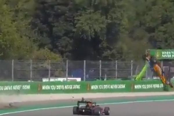 JEZIV UDES NA TRCI FORMULE: Vozač izgubio kontrolu pa poleteo kao da je ispaljen iz topa!