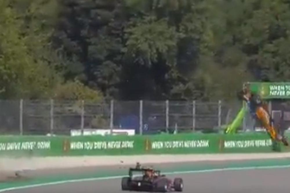 JEZIV UDES NA TRCI FORMULE: Vozač izgubio kontrolu pa poleteo kao da je ispaljen iz topa!