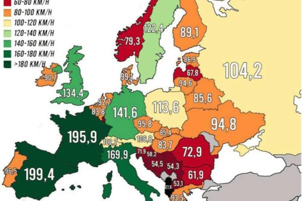 BRZE PRUGE, ALI MALO MORGEN! Pogledajte ovu MAPU, Srbija je na VRLO NESLAVNOM MESTU, ovde se NIJE ULAGALO OD TITA!