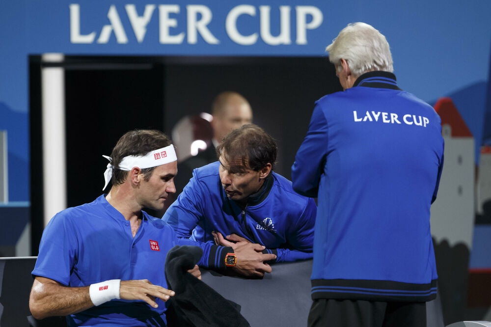 Rodžer Federer i Rafael Nadal kao deo tima Evrope na Lejver kupu