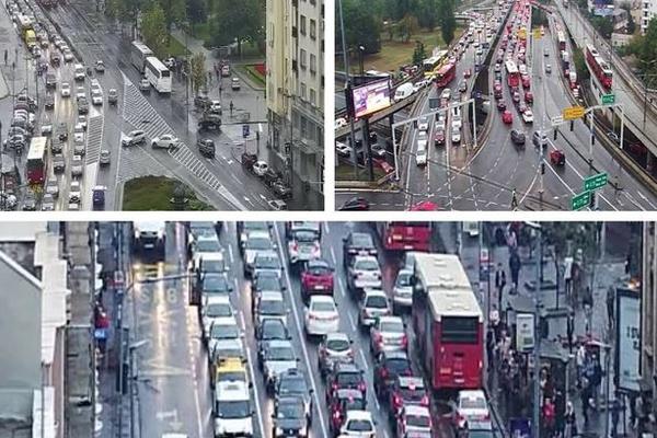 KIŠA PRAVI KOLAPS PO BEOGRADU! Ovo je situacija na mostovima i putevima OD JUTROS (FOTO)