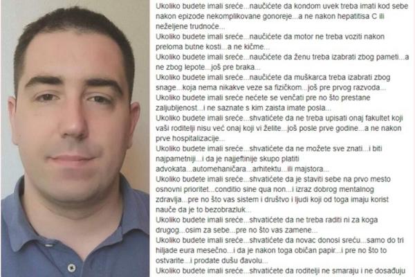 SRPSKI DOKTOR JE SVOJIM STATUSOM ZAPALIO INTERNET! Njegove reči o SREĆI u 25 KORAKA govore svi, a imaju JAK RAZLOG