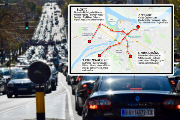 TAKSISTI DANAS TREĆI PUT BLOKIRAJU CENTAR GRADA: Beograd će biti paralisan od 12.00 do 15.00, ovuda NEMOJTE IĆI
