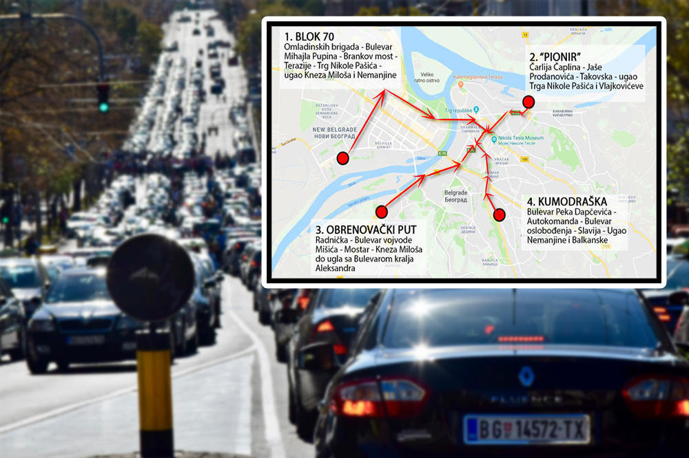 TAKSISTI DANAS TREĆI PUT BLOKIRAJU CENTAR GRADA: Beograd će biti paralisan od 12.00 do 15.00, ovuda NEMOJTE IĆI
