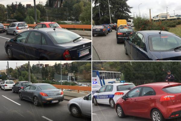 JUTROS JE NA AUTOKOMANDI BIO KRKLJANAC: Tu je bila i policija (FOTO)