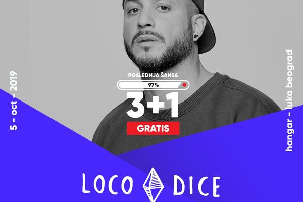 POKLANJAMO 10X2 KARTE ZA NASTUP LOCO DICE-A: Spektakularna žurka u Hangaru Luke Beograd