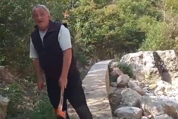 SEKIROM ĆU GLAVU DA OTKINEM ONOM KO SE OVDE BUDE ŠETAO! Vlasnik mini hidro-elektrane preti, OVO JE SKANDAL (VIDEO)