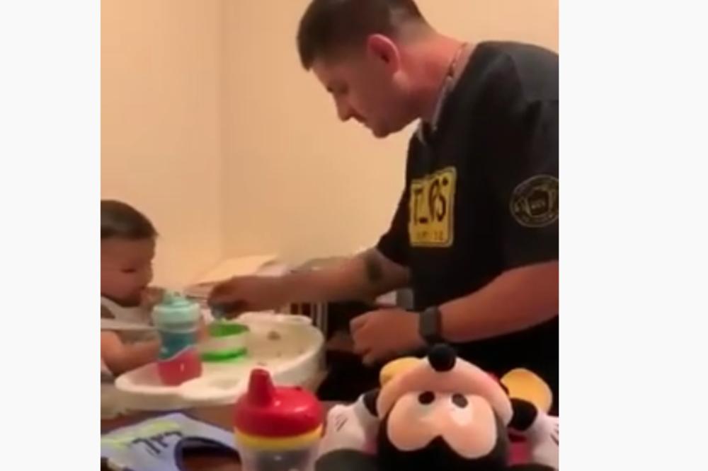 KAKO NE TREBA VASPITATI DETE: Beba nije jela, otac je uradio nešto URNEBESNO! Mnogima se NEĆE svideti (VIDEO)