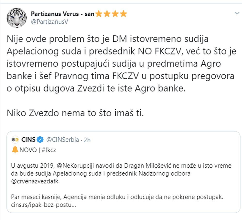 Tvit Vladimir Vuletića