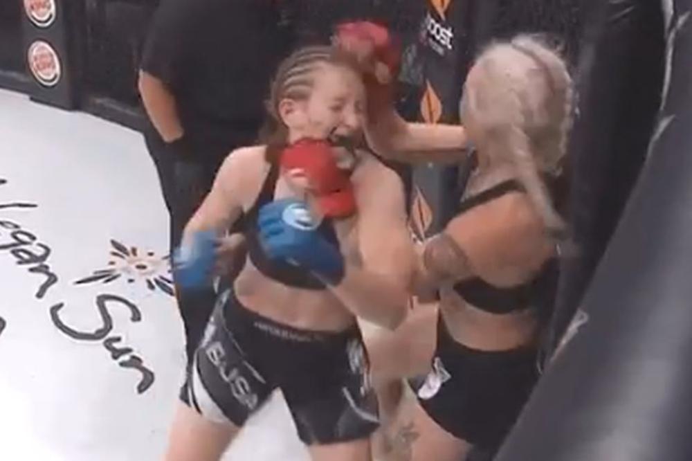 GLUMICA IZ FILMOVA ZA ODRASLE DEBITOVALA U MMA: Odvaljena je, ali ovog puta od batina!