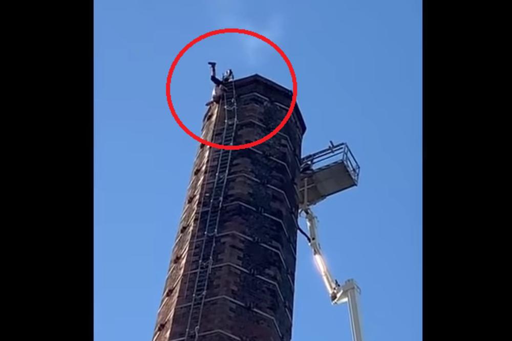 VISIO NAOPAČKE SA DIMNJAKA VISOKOG 88 METARA! Niko ne zna kako je tamo dospeo, ali je na kraju PREMINUO (VIDEO)