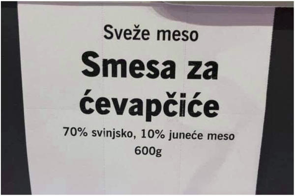SMESA ZA ĆEVAPE IMA 70 ODSTO SVINJETINE, 10 ODSTO JUNETINE: Misterija je šta ima u preostalih 20 ODSTO