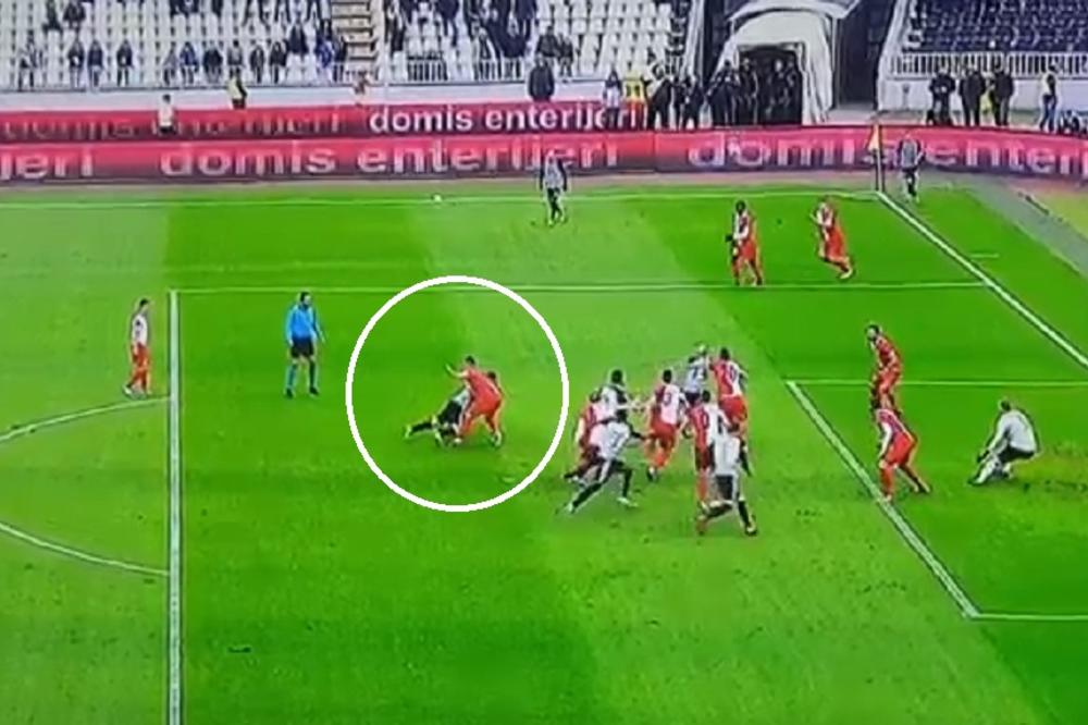 PARTIZAN POVEO POSLE DISKUTABILNOG PENALA: Ostojić pao u kaznenom, sami procenite da li je sudija bio u pravu!