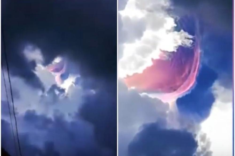 NIKO NIJE ZNAO ŠTA JE: Prizor među oblacima zapanjio meštane, internetom kruže teorije (VIDEO)