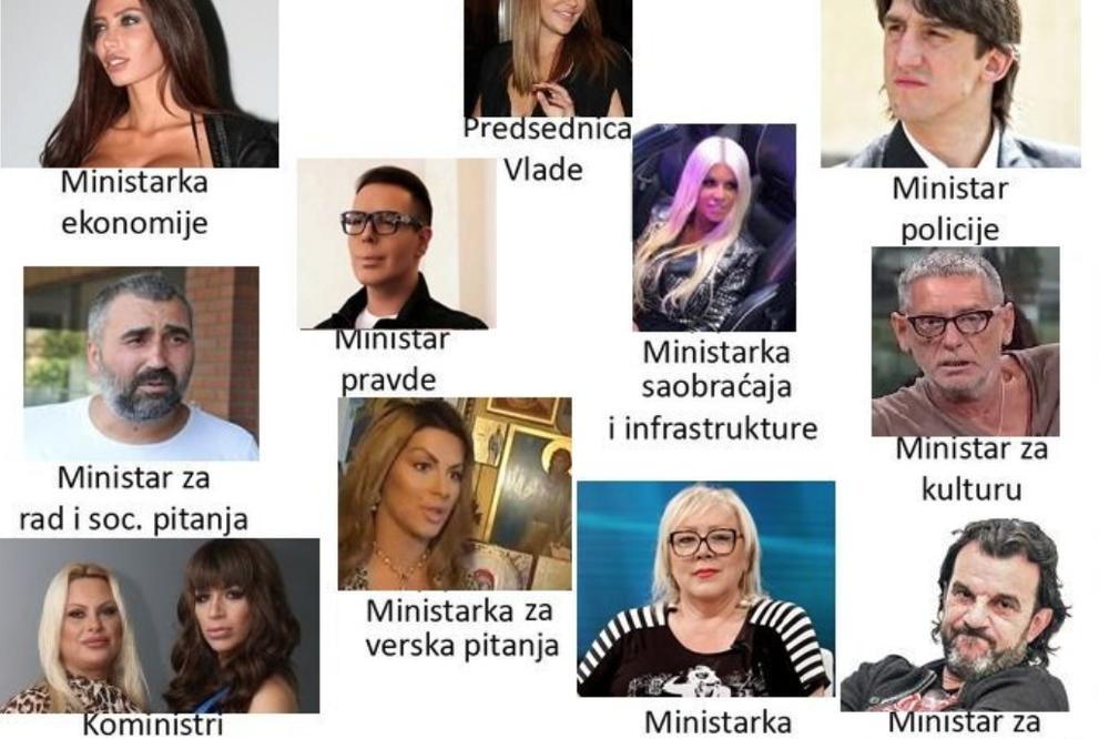 DA LI BISTE GLASALI ZA VLADU ČIJA JE PREDSEDNICA ANA NIKOLIĆ, A SORAJA MINISTAR? Ovako izgleda ESTRADNI PARLAMENT!