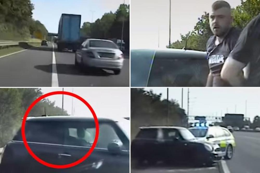 BEŽAO OD POLICIJE 220 KM NA SAT U UKRADENOM AUTU: Kad su ga stigli, uradio je nešto JAKO GLUPO da se izvuče (VIDEO)
