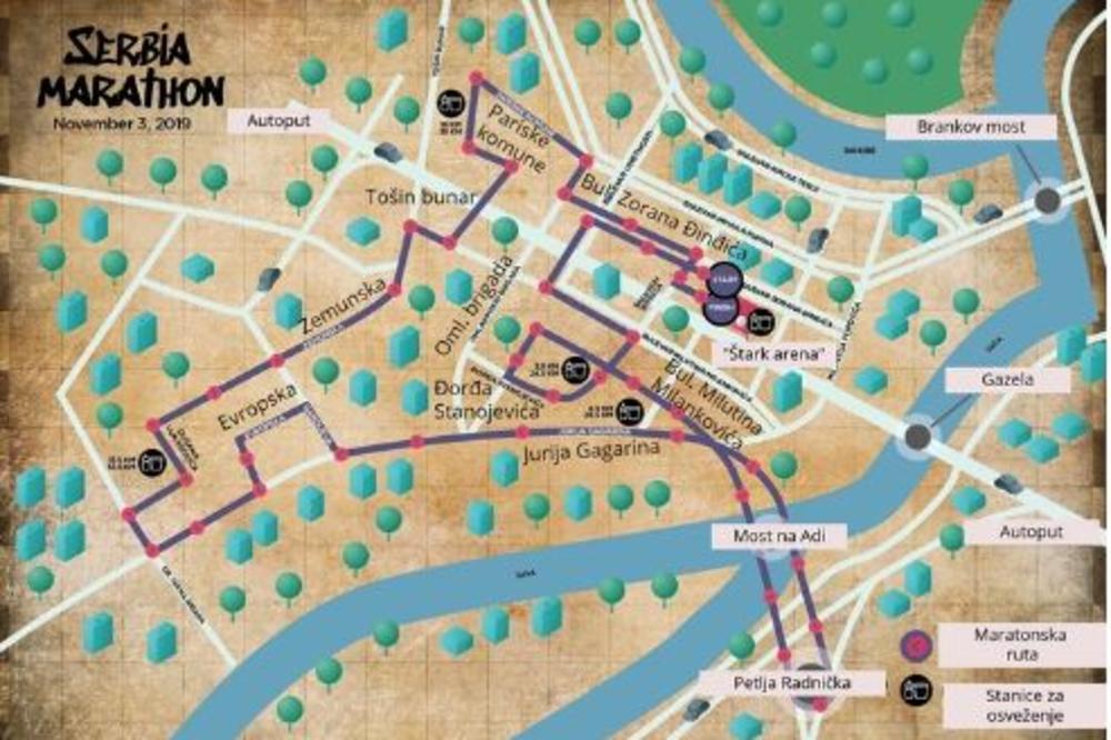 MARATON NA NOVOM BEOGRADU: Tri trke od 9.00 do 16.00, ovo je spisak ZATVORENIH ULICA, menja se 38 linija GSP