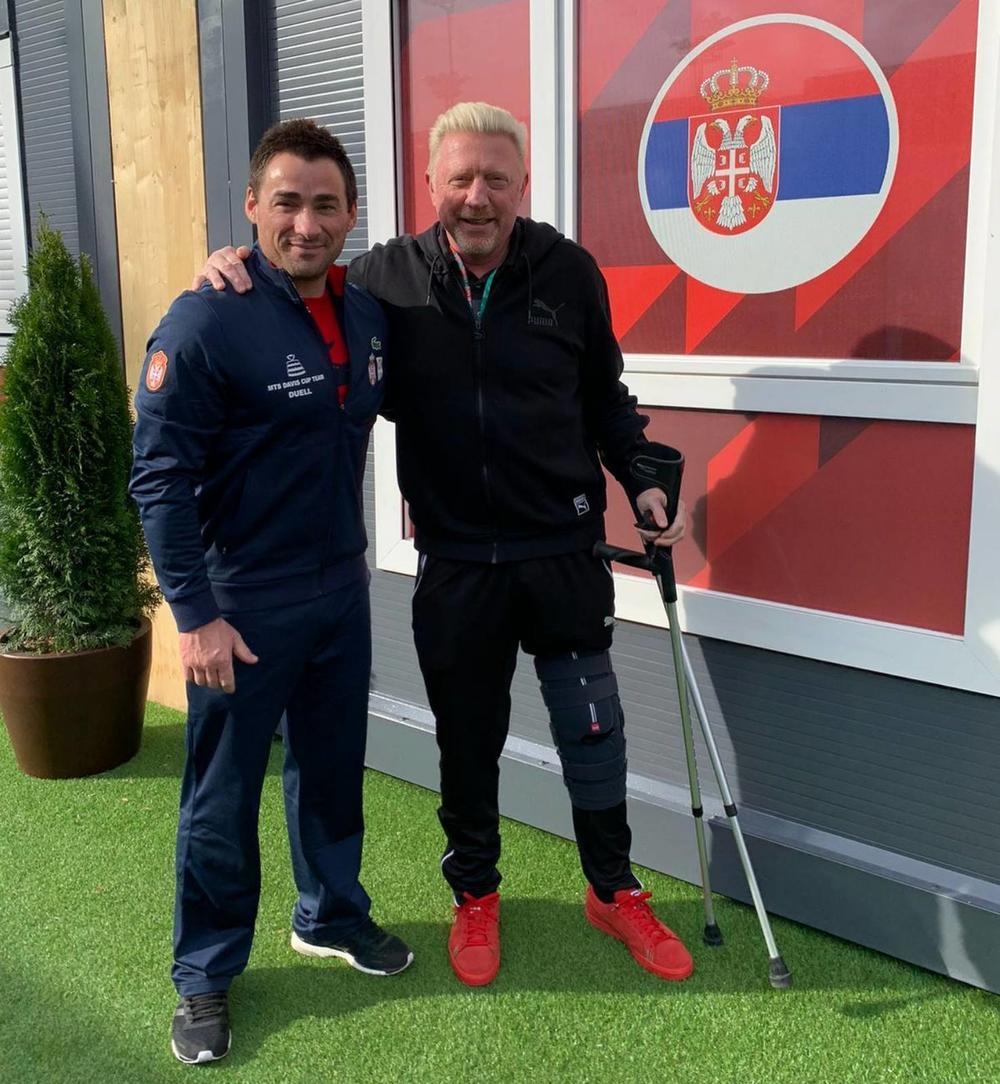 Boris Beker u poseti srpskoj reprezentaciji u Madridu  