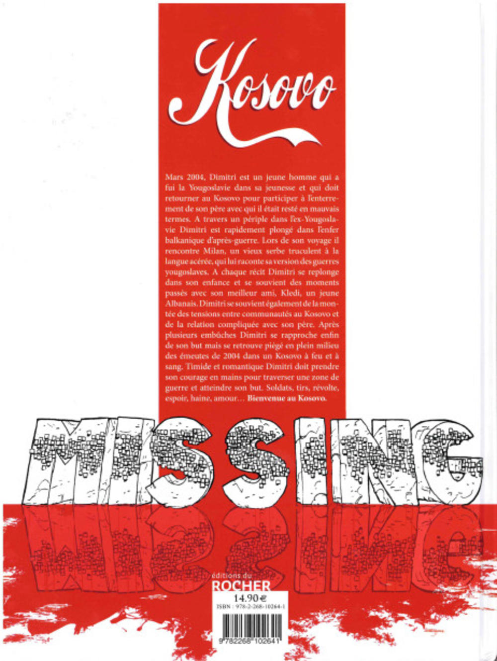 Zadnja strana korica stripa Dobrodošli na Kosovo