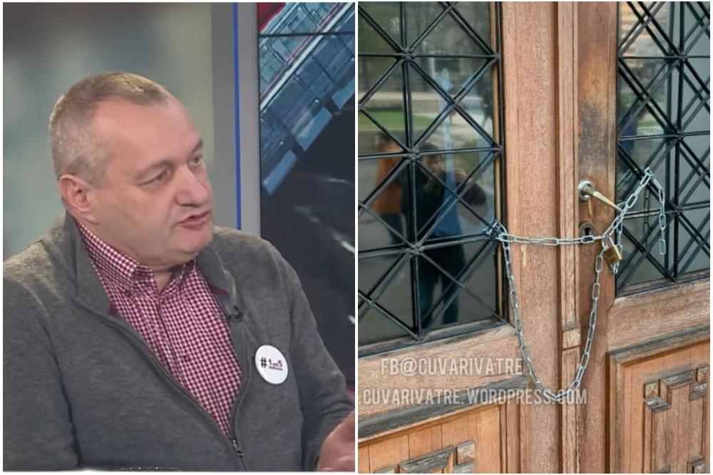 NE DAVIMO BEOGRAD KATANCIMA ZAKLJUČALI RADNO MESTO SINIŠE MALOG! Srđan Milivojević likuje zbog toga