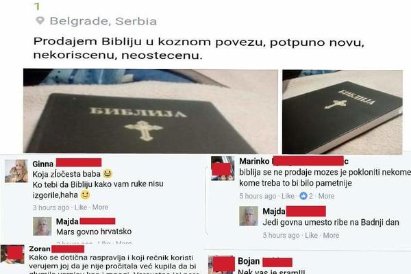 JEDI GO*NA UMESTO RIBE NA BADNJI DAN! Teta Majda je prodavala BIBLIJU na Fejsbuku, a onda je načisto POLUDELA!