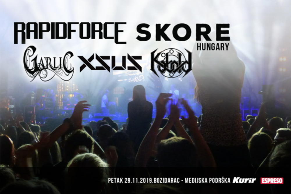 HEVI METAL FESTIVAL: U petak 29.11.2019. u Božidarcu nastupaju Rapidforce, Skore, Xsus, Garlic i Kobold