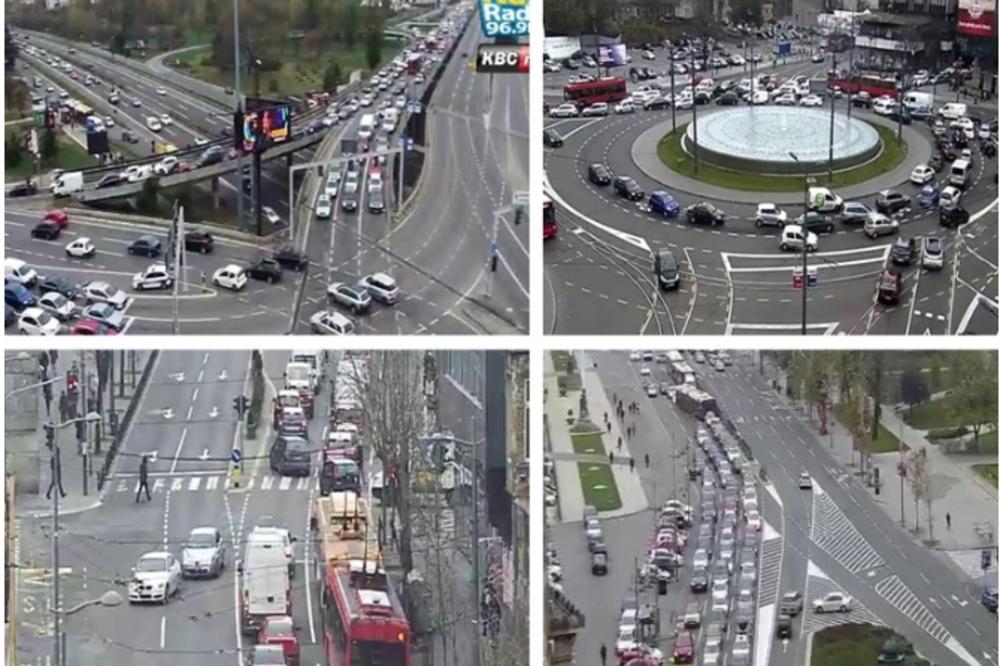 OPŠTI KOLAPS! U Beogradu IGLA ne može da padne na put, kolona od Zmajeve pumpe do Skupštine! (FOTO)