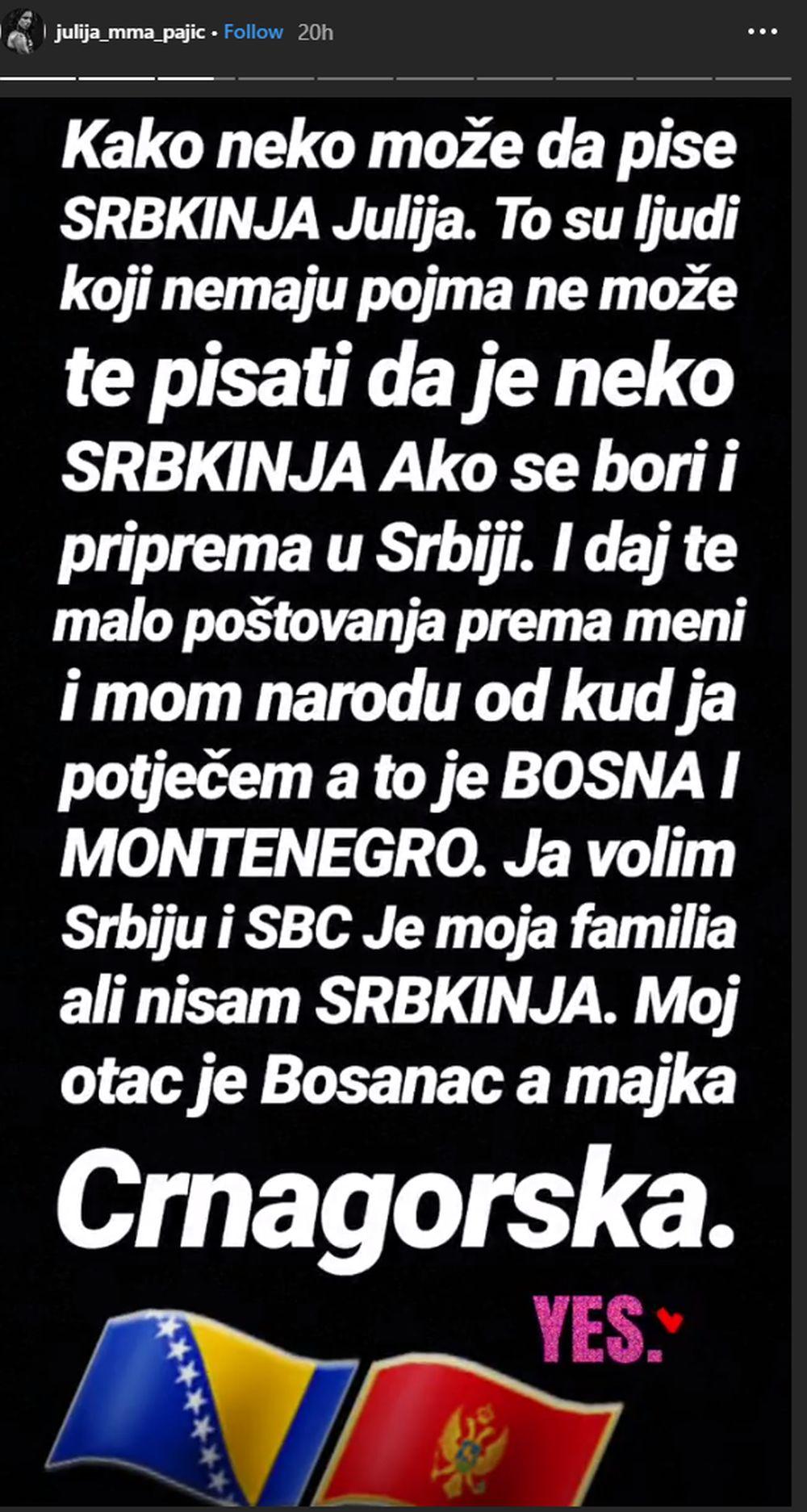 Julija Pajić o svom poreklu i nacionalnosti