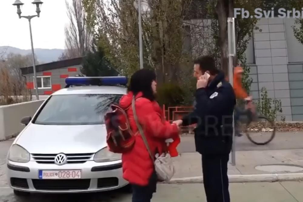 ISPLIVAO STRAVIČAN SNIMAK SA KOSOVA: Pogledajte kako policajac maltretira SRPKINJU u Kosovskoj Mitrovici! (VIDEO)