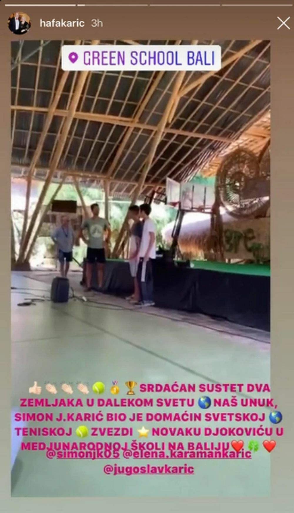 Novak Đoković je posetio internacionalnu 'zelenu školu'