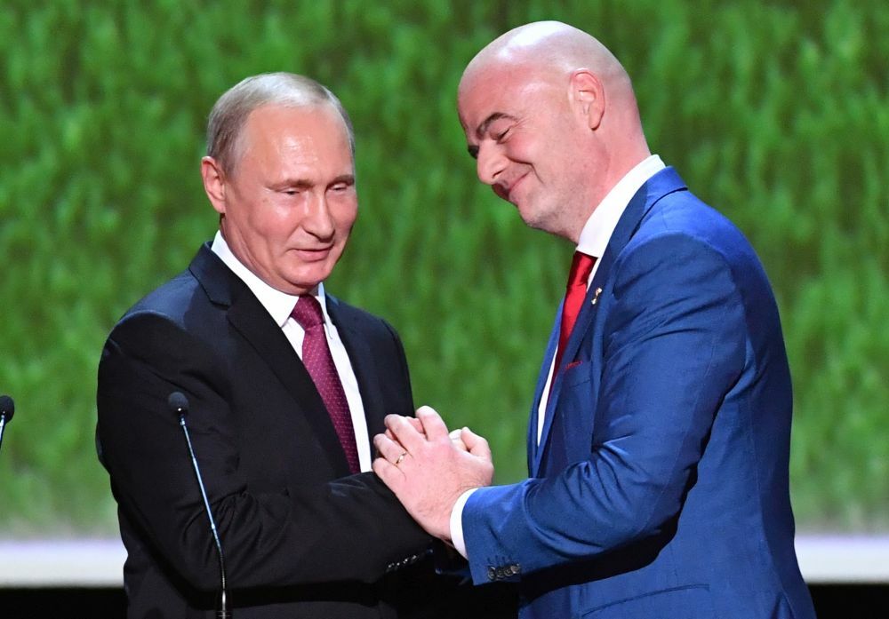 Vladimir Putin i Đani Infantino, sadašnji predsednik FIFA