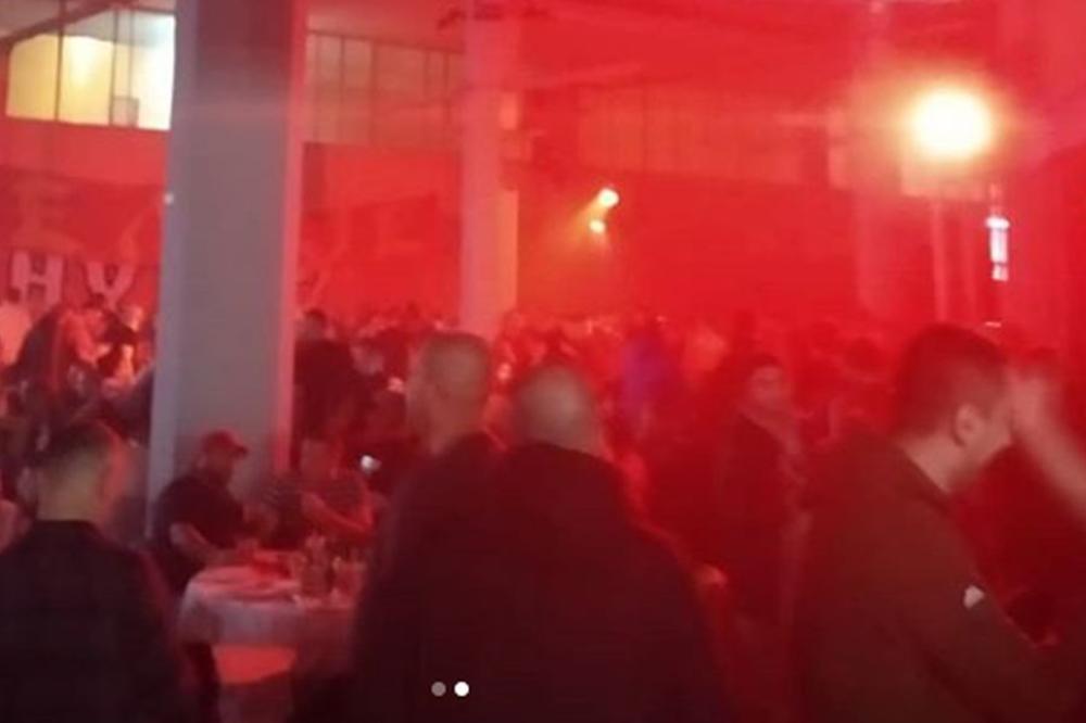 GOREO PIREJ ZBOG DELIJA I GEJT 7: Luda žurka navijača Zvezde i Olimpijakosa, i to u hangaru pored stadiona!