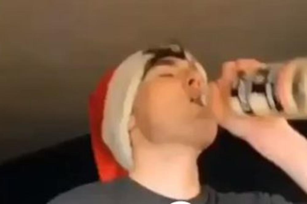 NAJGLUPLJI ČOVEK NA PLANETI SNIMLJEN U AKCIJI: Dovoljno je bilo samo malo VOTKE, JEDNA KADICA I UPALJAČ! (VIDEO)