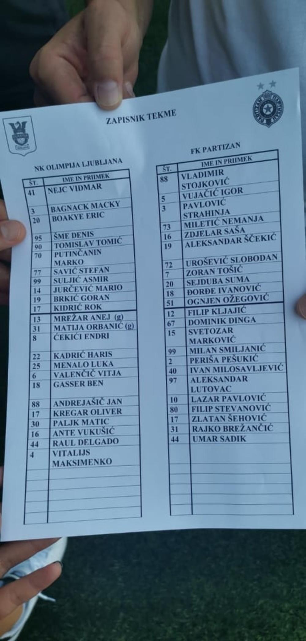 Sastav sa tog meča u Stožicama, Banjak je bio na terenu od prvog minuta  