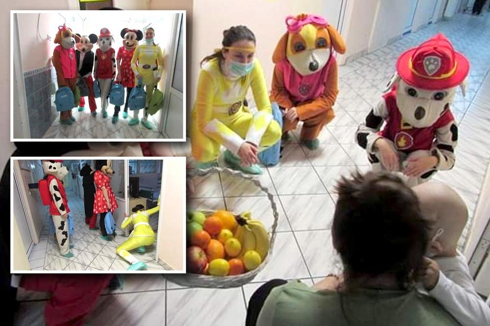 NA ODELJENJE NA KOME LEŽE DECA KOJA BOLUJU OD RAKA UPALA JE MASKIRANA DRUŽINA: Odjednom je nastala čarolija (FOTO)