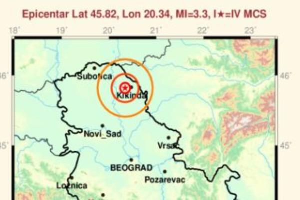 ZEMLJOTRES U SRBIJI! Udarilo kod Kikinde, jačina 3,2 po RIHTERU, da li vas je probudilo?