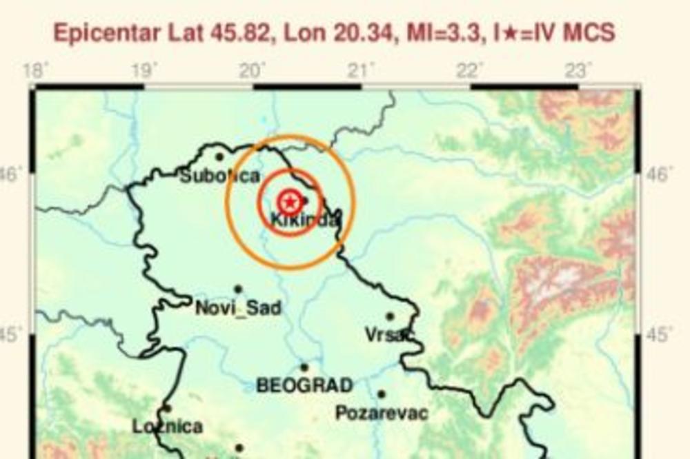 ZEMLJOTRES U SRBIJI! Udarilo kod Kikinde, jačina 3,2 po RIHTERU, da li vas je probudilo?