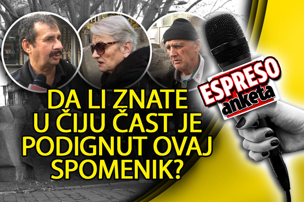 PITALI SMO GRAĐANE U ČIJU ČAST JE PODIGNUT OVAJ SPOMENIK? Šta mislite, da li su se OBRUKALI odgovorima? (VIDEO)