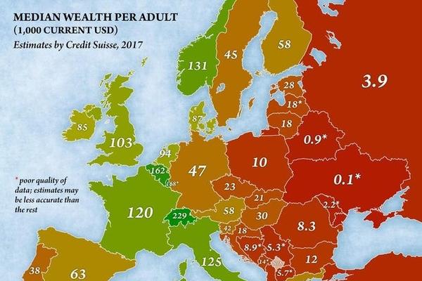 ZLATNO DOBA, ALI NE ZA SRBIJU: Ovo je MAPA najbogatijih u Evropi, pogledajte gde smo tu mi