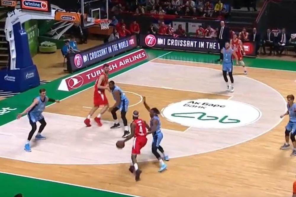 OVO JE NAJVAŽNIJI ZVEZDIN KOŠ PROTIV ZENITA: Lorenco Braun, preko ruke, uz zvuk sirene!