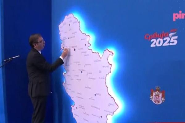 VUČIĆ JE UZEO OLOVKU I NA KARTI POVUKAO JEDNU LINIJU: Dao je i obećanje narodu, treba mu svega 5 godina!