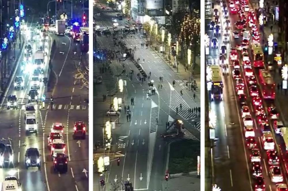 OGROMNE GUŽVE U BEOGRADU, ZATVORENE ULICE: Taksi teško dobiti, autobusi idu OKOLO