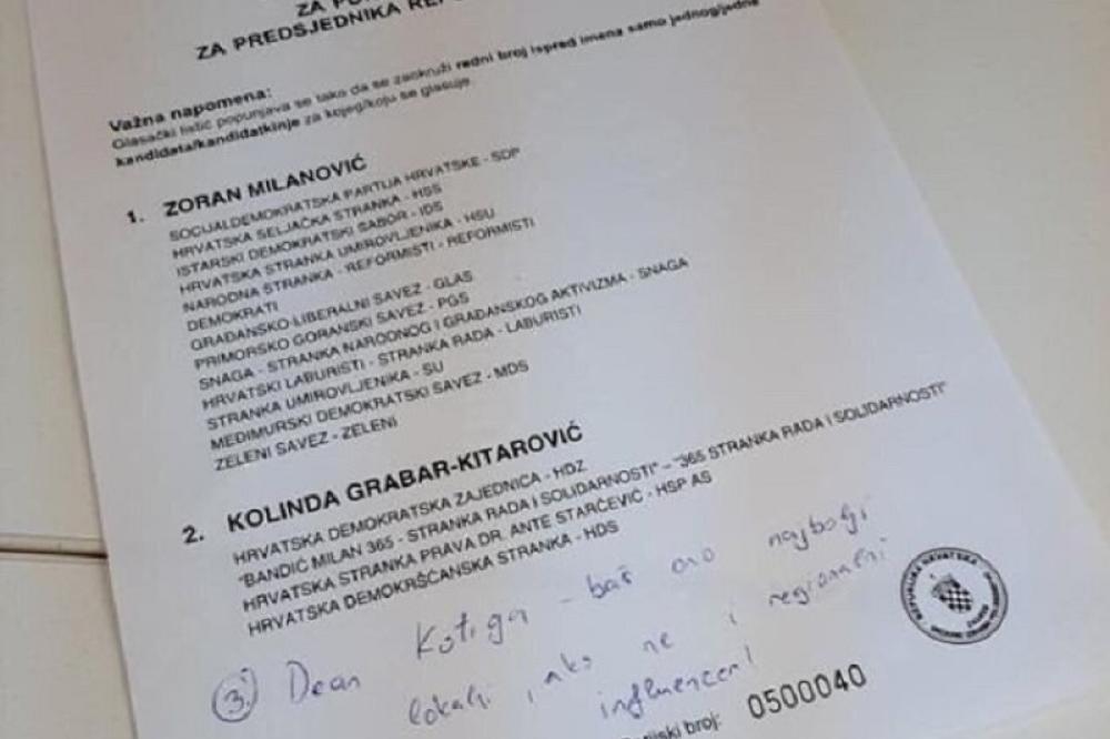 NAJVEĆI BISERI SA IZBORA U HRVATSKOJ: Prkosni glasači na listiće dopisivali OVA IMENA (FOTO)