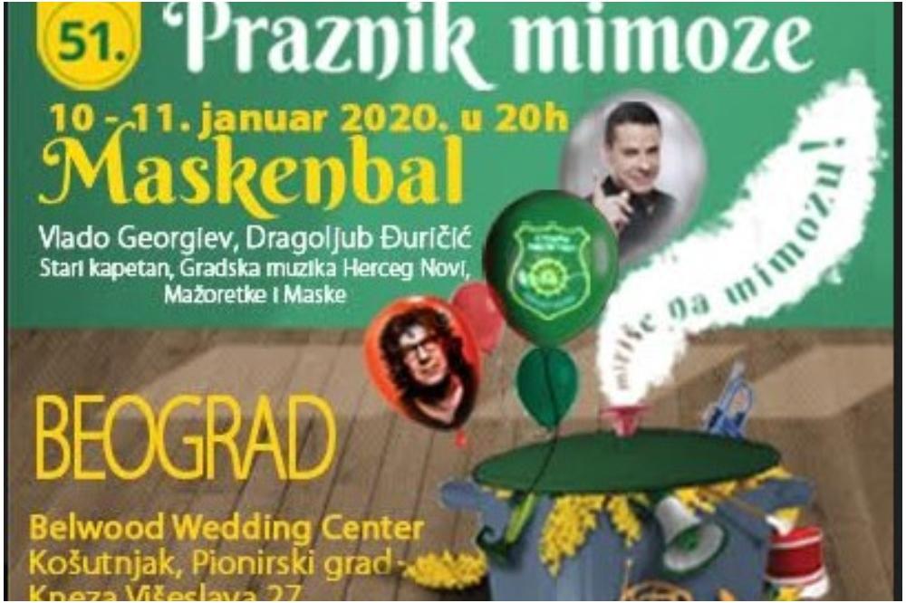 HERCEG NOVI DONOSI MIRIS MIMOZE I ATMOSFERU MASKENBALA U BEOGRAD