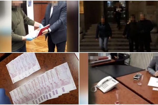 POLICIJA UPALA U KANCELARIJU I NAŠLA 10.000 EVRA, PA MU STAVILI LISICE: Snimak hapšenja Miroljuba Jevtića! (VIDEO)