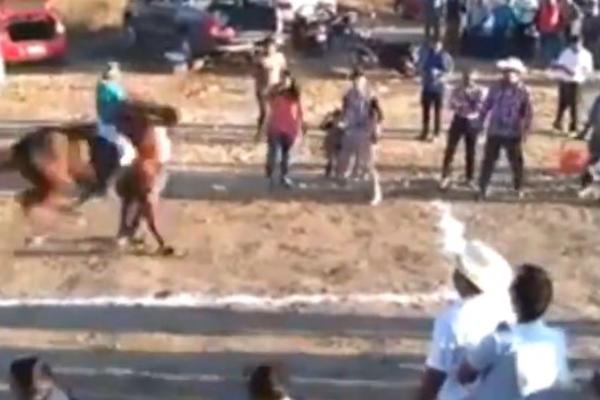 NEVIĐEN HOROR! Konj koji je jurio 70 na sat naleteo na čoveka i UNIŠTIO GA! (VIDEO)